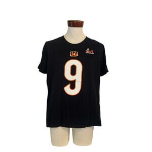 Nike men’s black Cincinnati Bengals Joe‎ burrow 9 t-shirt size L